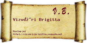 Vizvári Brigitta névjegykártya